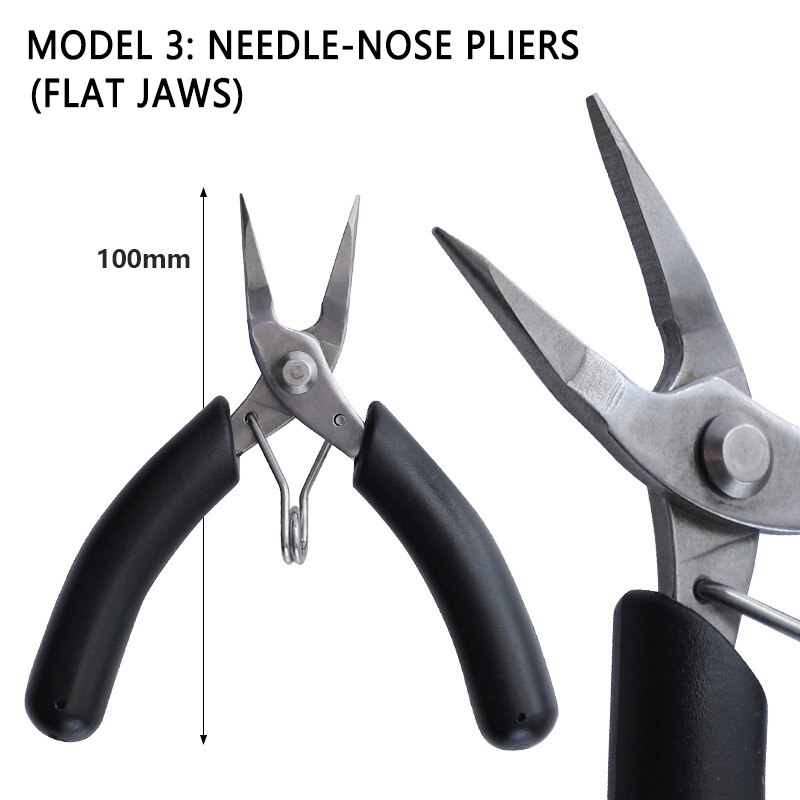 4 Inch Mini Wire Cutter Pliers Diagonal Nipper Nose Pliers Cable Snips Electrical Cutting Pliers Repair Portable DIY Hand Tools: MODEL 3