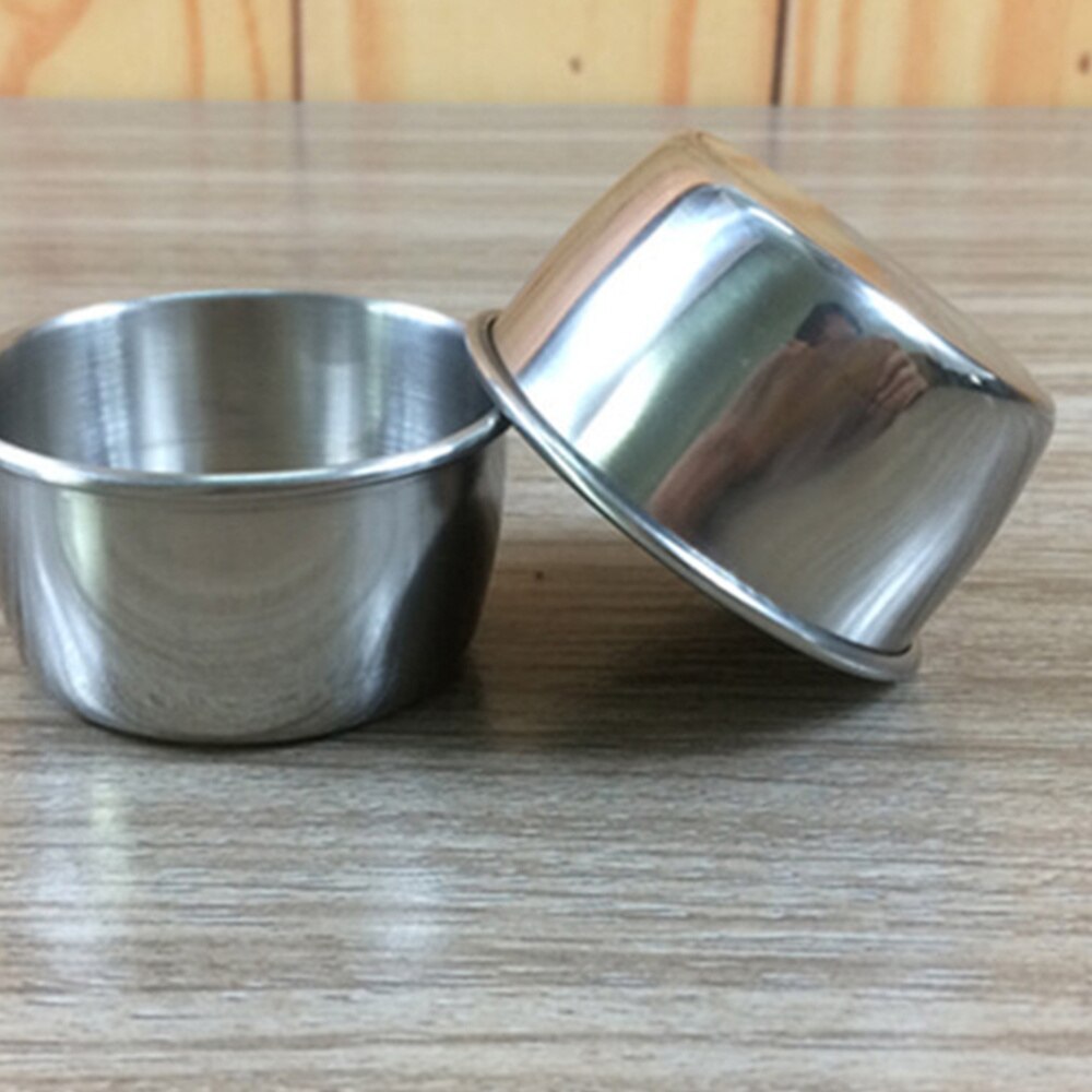 4 Stuks Rvs Pot Dompelen Kom Kleine Saus Cup Kruiden Schotel Schotel Voorgerecht Platen Saus Container Voor Restaurant