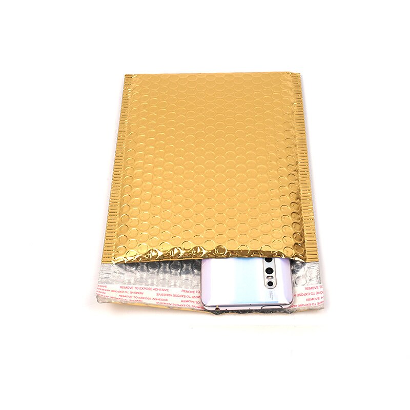 50Pcs Material Bubble Envelope Gold Plastic Bubble Mailers Thicken Packaging Bags Waterproof Courier Bag 7Size