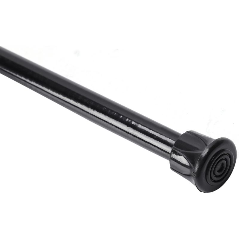 BESTExtendable Telescopic Spring Loaded Net Voile Tension Curtain Rail Pole Rods,70~120cm,Black