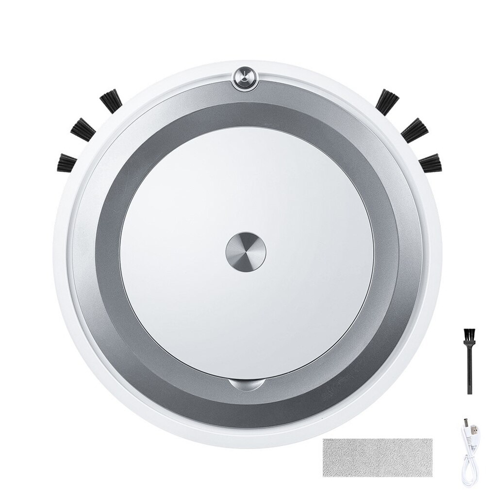 Smart Sweeping Robot Auto Vacuum Hair Dust Remover APP Control Sweeper Floor Washing Tool: white