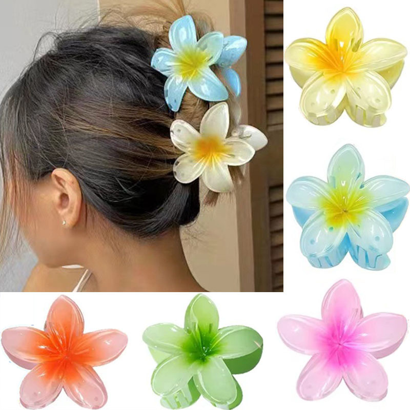 Pinces à cheveux fleur pour femmes, grande pince à cheveux bohème, épingles à cheveux, barrettes pour filles, accessoires pour cheveux de plage, vêtements de sauna, ,