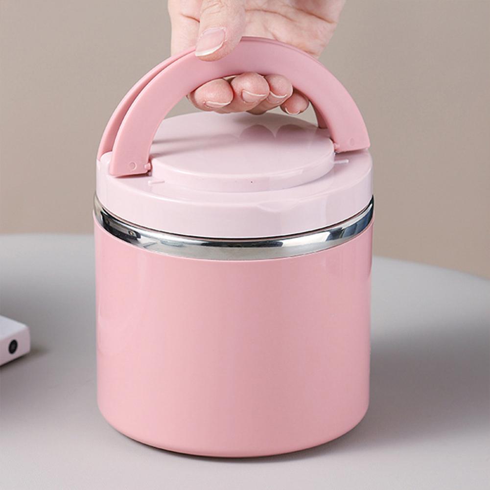 Sopptermos matburk isolerad lunchbehållare bento box för kall mat matflaska rostfri matlåda med handtag