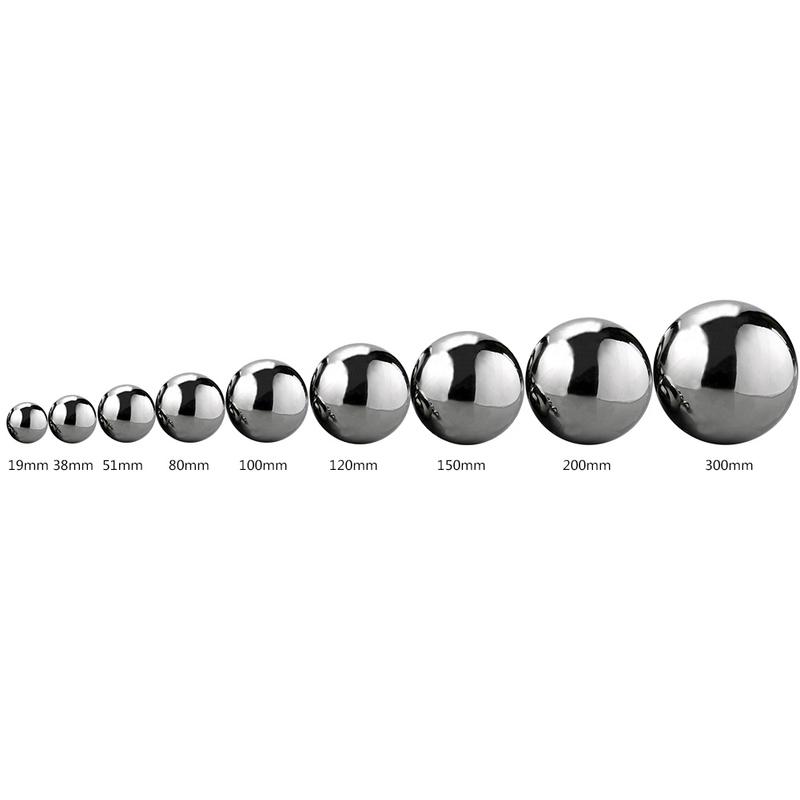 Zilver Dia 19-300Mm 304 Roestvrij Staal Holle Bal Naadloze Spiegel Ball Sphere Home Yard Zwembad Decoratie ornamenten