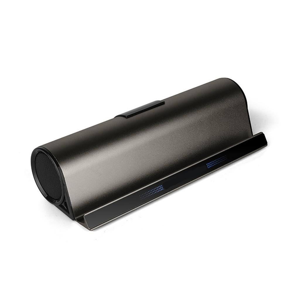 Phone Tablet Holder Bass Stereo Hifi Wireless Bluetooth Speaker USB Rechargeable: Coffee