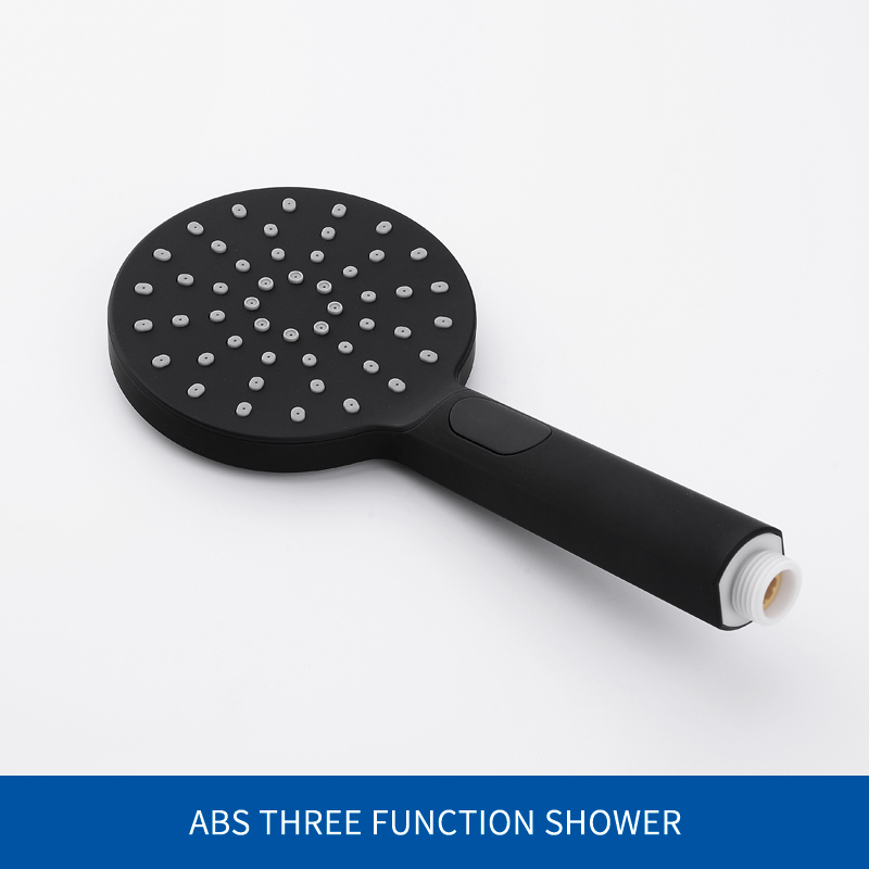3 funktion luksus sort brusehoved aftageligt håndholdt regnbruser hoved til badeværelset mat sort: Kun brusebad