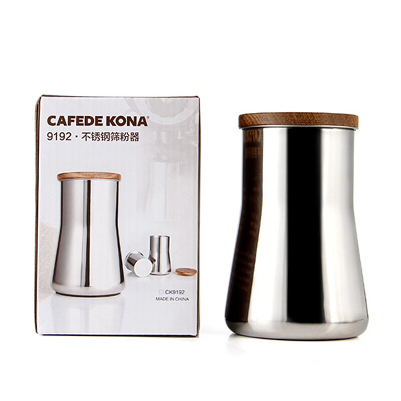 Doseringskopp barista assistent siktefilter fint pulver kaffelukt mater pulver 350ml rustfrie kopper kaffe stål håndkvern