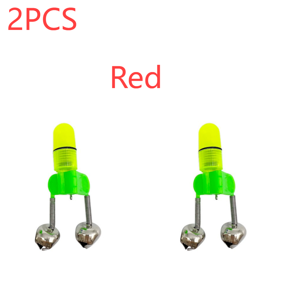 Cascabeles de pesca, caña de pescar nocturna, cebo para morder, luz de alarma, sonajero de pesca, picador de caña, accesorio de pesca de advertencia, 1-4 Uds.