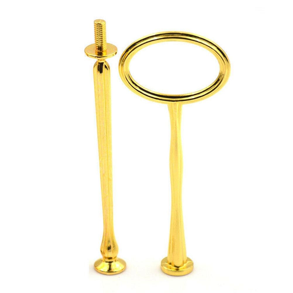Sales 2/3 Tiers Cake Rod Plate Stand Handle Fitting Hardware Without the Plate Bake Wedding No Cake Tray Kitchen Utensils: 2 Tier Golden