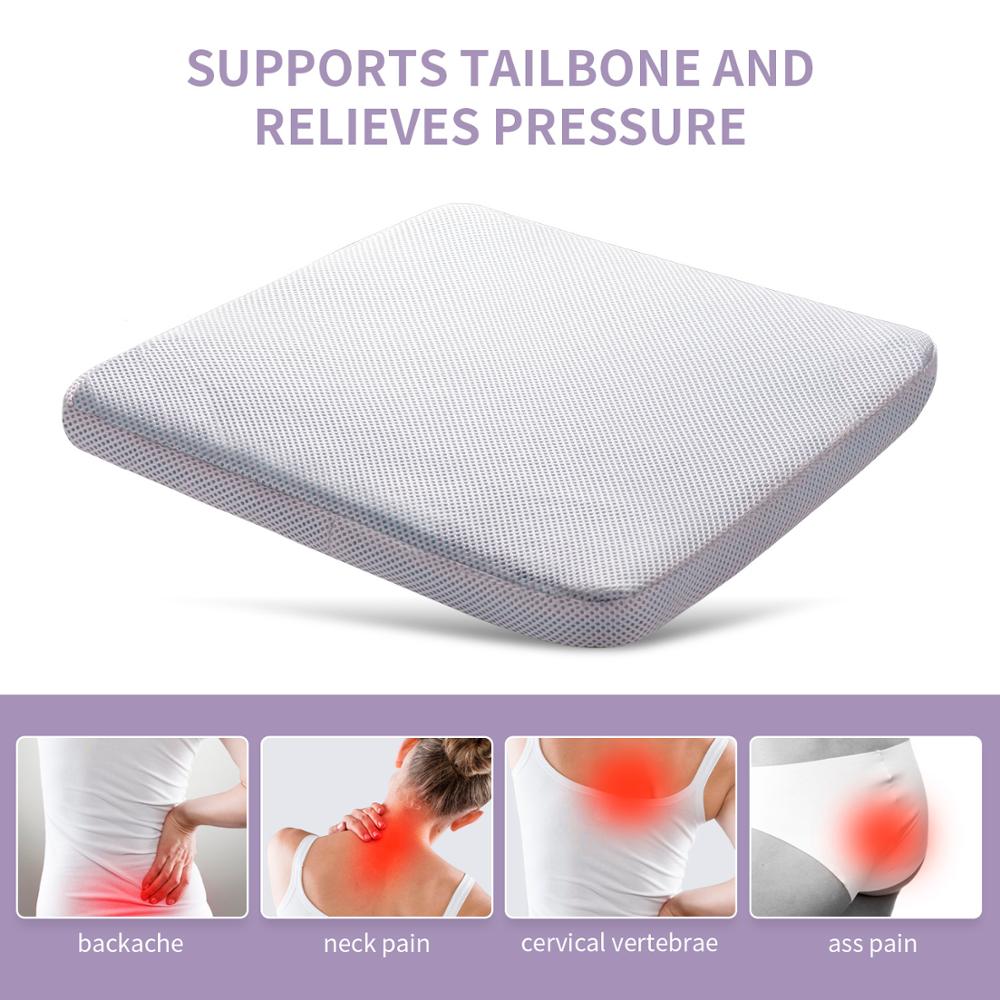 Gel elástico cojín del asiento TPE silicona de Mat apoyo antideslizante hielo de verano para silla de coche cojín para silla oficina