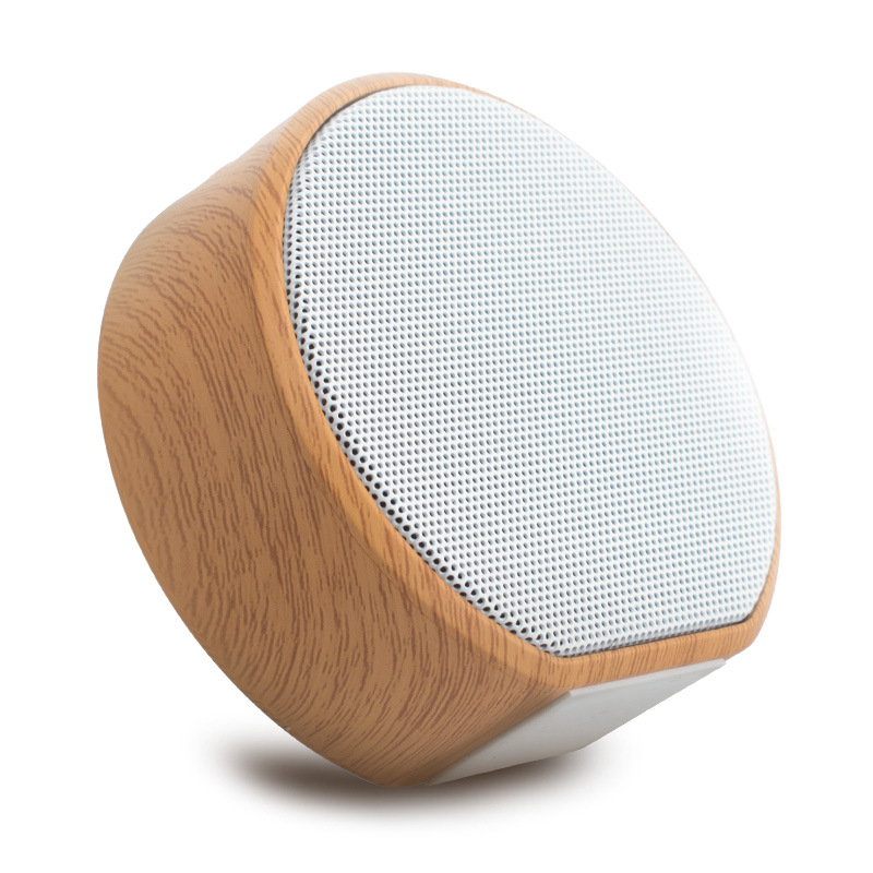 Retro áudio woodgrain bluetooth alto-falante mini cartão subwoofer sem fio bluetooth áudio presente: WHITE