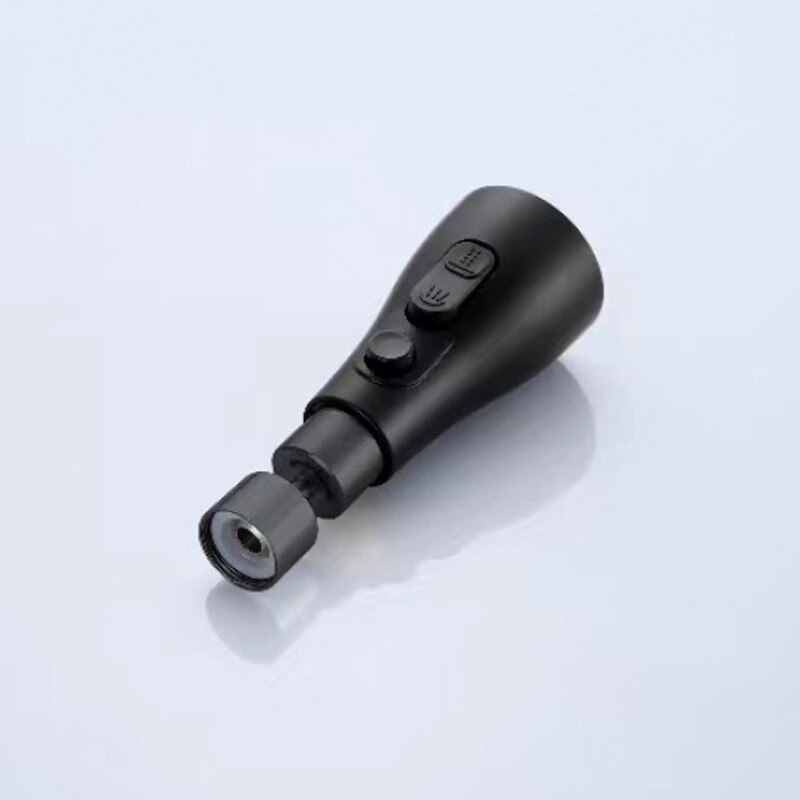 Universal Pressurized Faucet Sprayer Anti-splash 360 Degree Rotating Water Tap Three Stall Water Saving Faucet Nozzle Adapter: Black