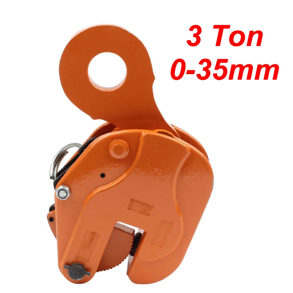 Vertical lifting heavy clamp 3T 3tons 0-35mm vertical plate lifting clamp lifting hook hanging clamp plate clip
