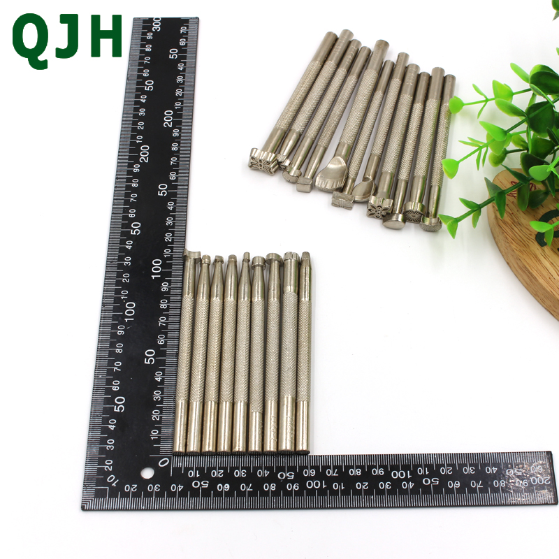 QJH skóra rzeźba ręczne narzędzia rymarskie grawerowanie zestaw rzemieślniczy skóra drukowanie narzędzia kaletnicze 1 zestaw (20 sztuk)