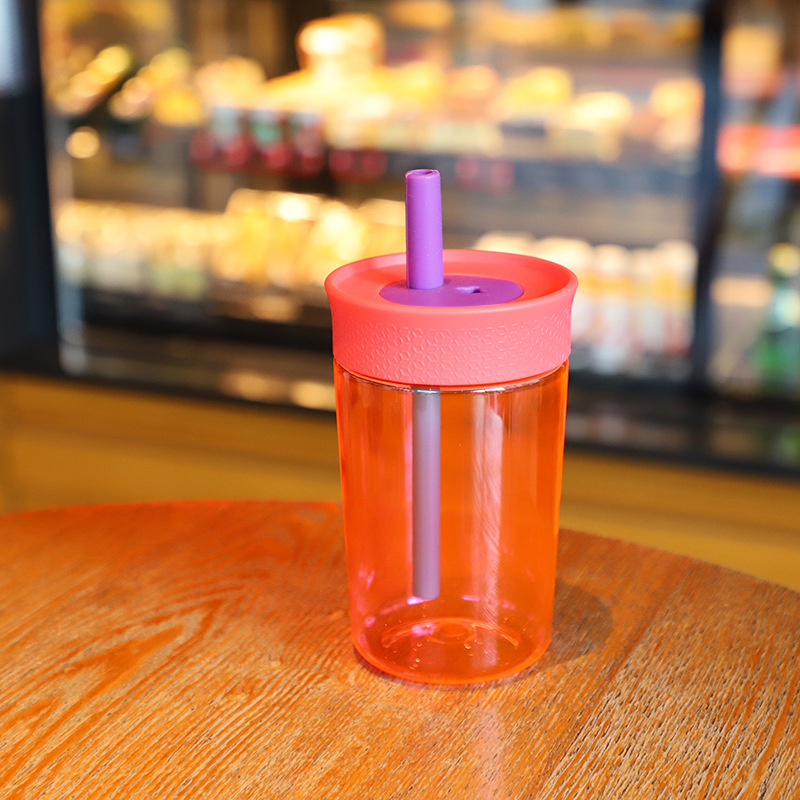 12oz klare isolerede kaffekrus med sugerør - lækagesikker bilkrus, juice, vand og iskaffekopper, krus, drikkeglas, bpa-fri