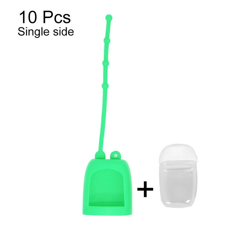 Contenedor de jabón líquido botella vacía portátil de 30ml botella de desinfectante de manos con funda protectora de silicona desmontable