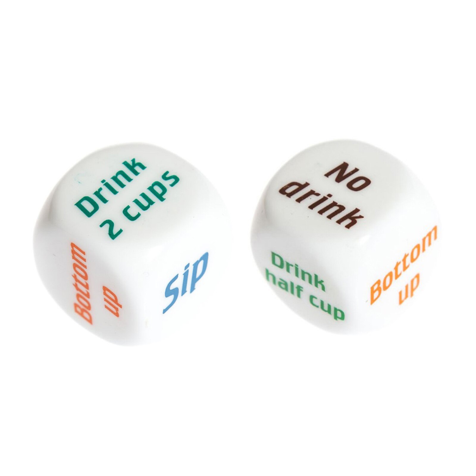 Jeu de dés en acrylique, Pack de 2, pour Bar, Pub, fête, vin anglais, jeu pour amis