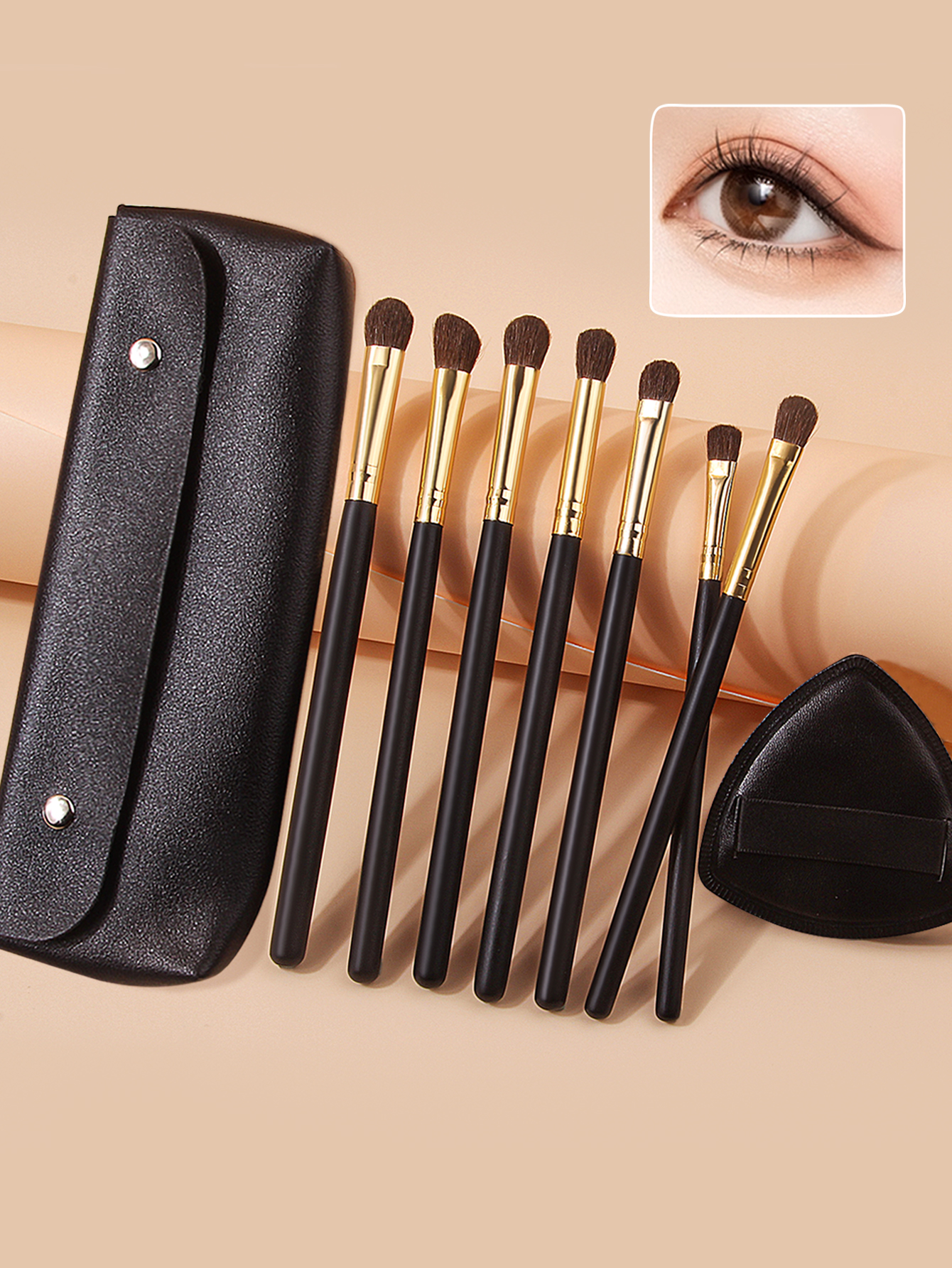 Natural Horse Hair Makeup Brushes Set Makeup Artist Cosmetic Tool Kit