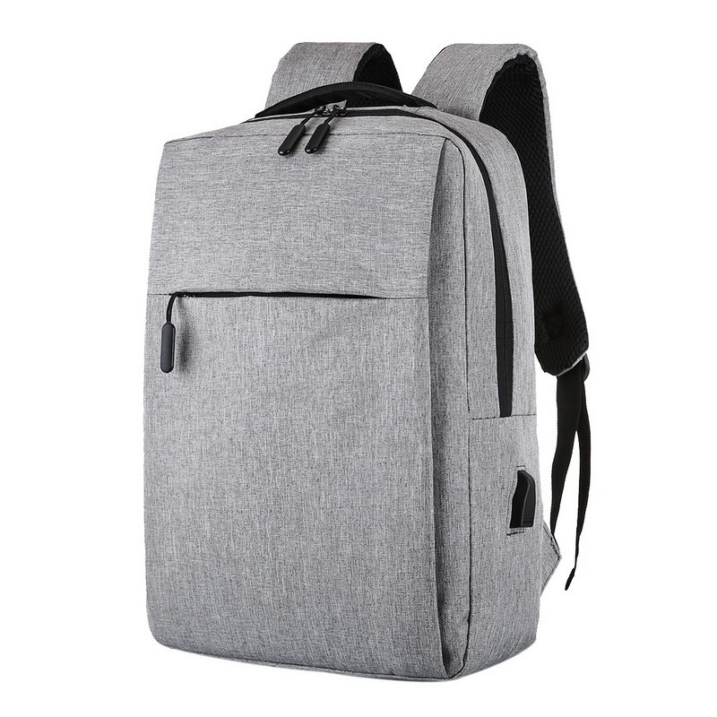 Mochila antirrobo para ordenador portátil de pulgadas para hombre, morral escolar con Usb, mochila de viaje para ocio, novedad de 15,6: Gris