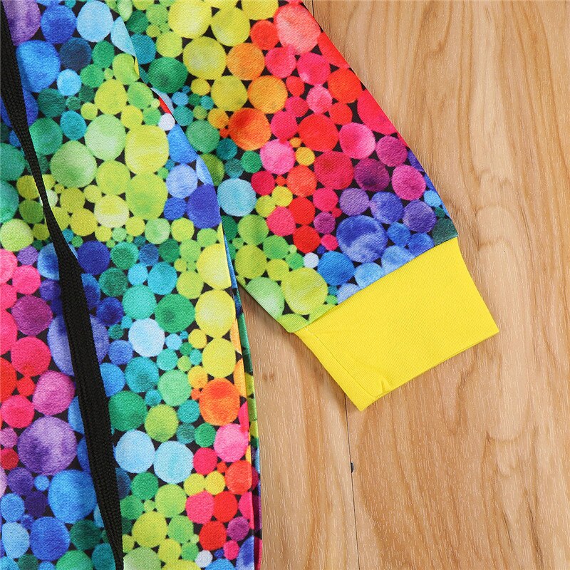 Een Persent Geboren Konijn Oor Rits Jumpsuit Baby Boy Meisje Kleurrijke Kap Rompertjes One-Stukken Kleding