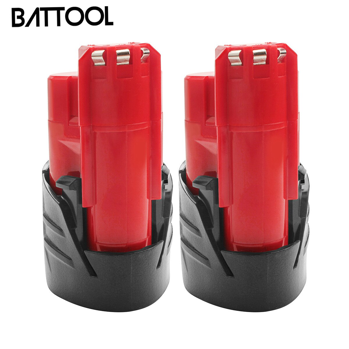 BATTOOL 6000mAh pour batterie Milwaukee M12 C12 WS M12 IR Rechargeable Li-ion batterie de remplacement L10: 2000mAh 2 PACKS