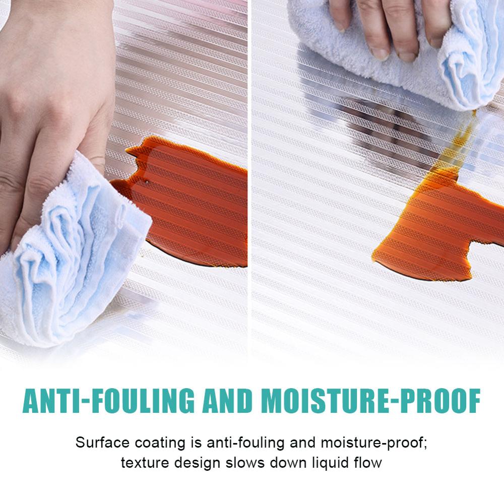 Aluminum Foil Stickers Kitchen Oil-proof Wall Stickers Waterproof Self-adhesive Wallpaper Kitchen Backsplash Striped Wallpaper