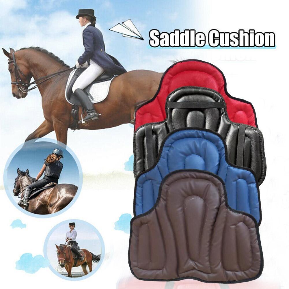 Assento de couro para andar de cavalo, almofada em espuma de memória para absorção de choque, acessórios de equipamento para andar de cavalo equestre