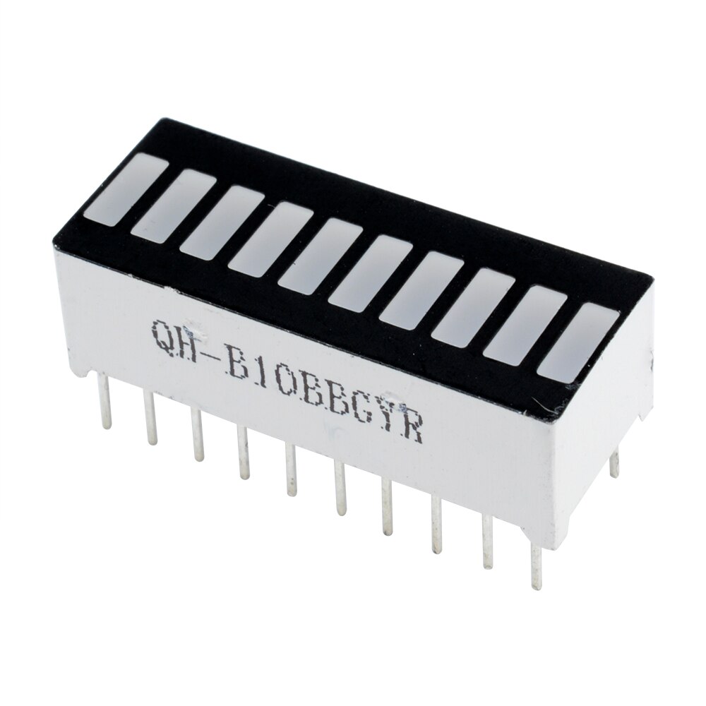 10Pcs 10 Segments 4 Colors LED Display Module Red Yellow Green Blue LED Bar Graph Display Battery Power Level Indicator Display