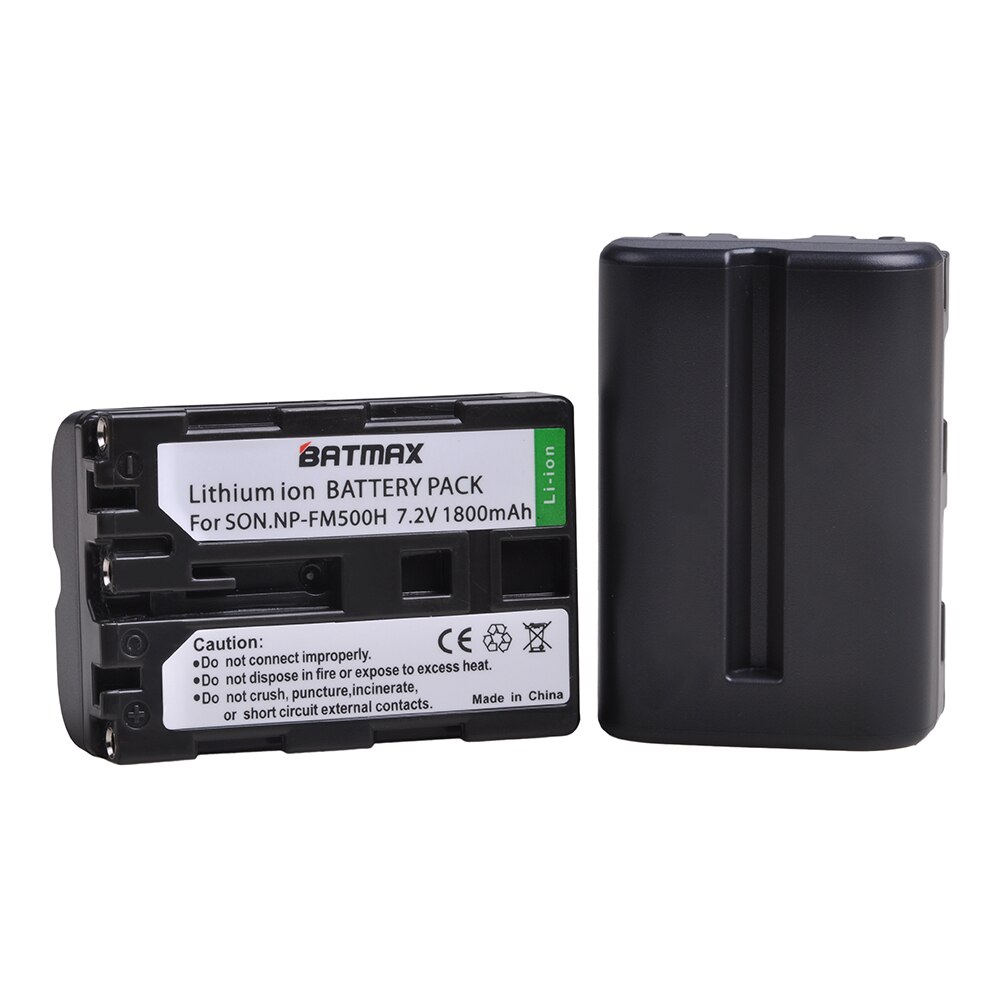 Batmax np -fm500h fm500h batteri+led usb dobbelt oplader med type c port til sony alpha  a58 dslr -a350 a 300/a350/a450/a500/a550