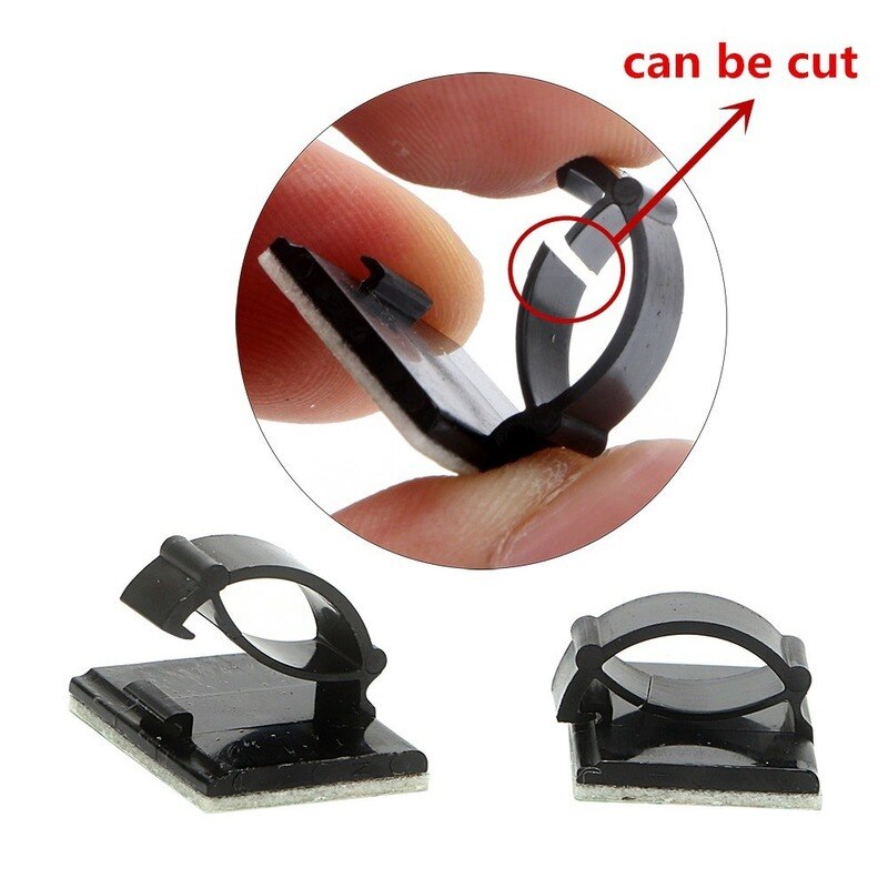 100/60/30/10Pcs Adhesive Car Cable Clips Cable Winder Wire Tie Fixer Holder Cord organisator Management Bureau Kabelbinder Klemmen