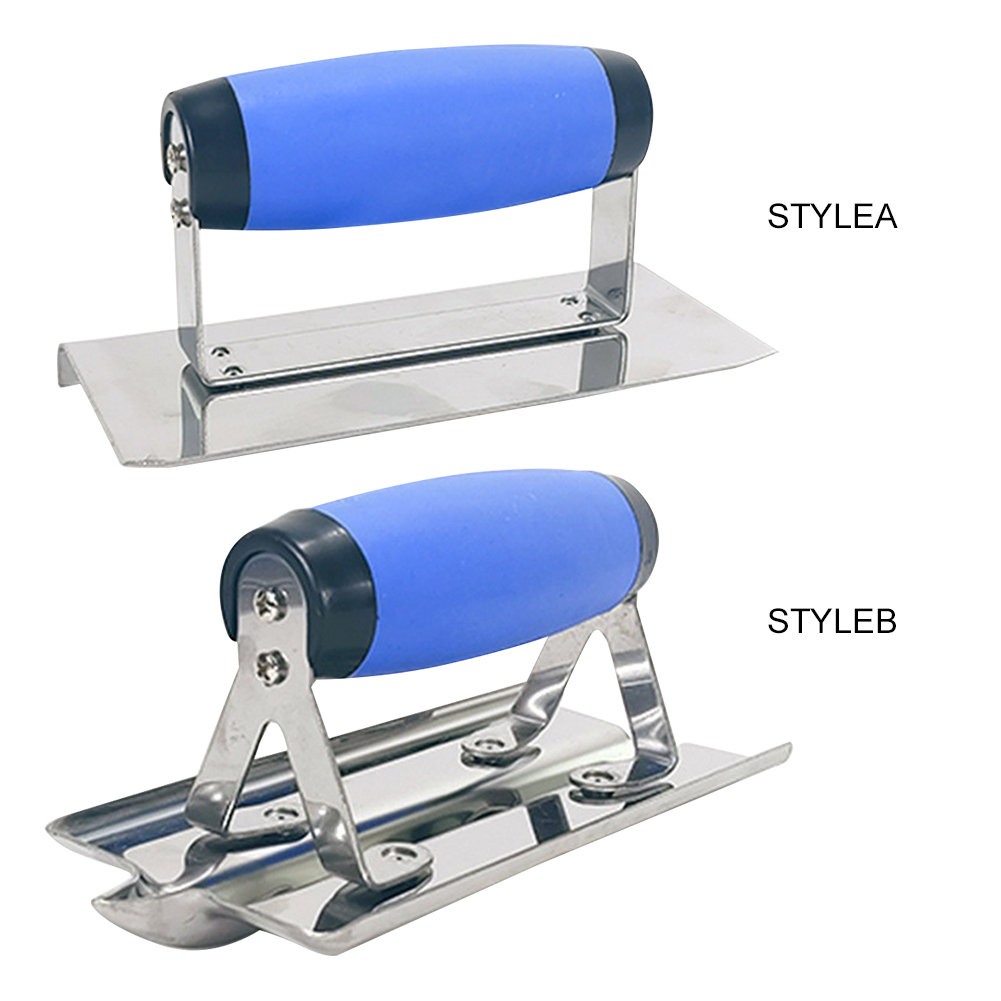 Concrete Hand Edger Or Groover Concrete Tools Stainless Steel with Soft Grip Plaster Stucco Cement Finishing Tool Pool Trowel