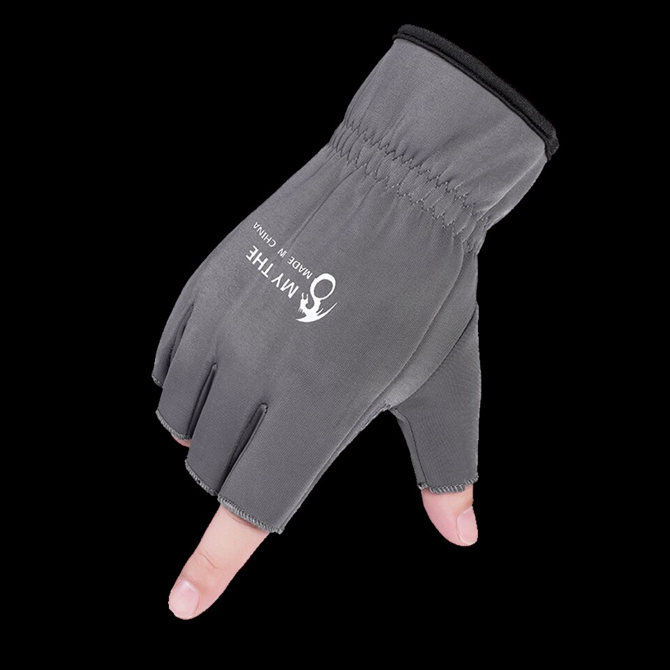 Gants imperméables antidérapants pour écran tactile, pour la pêche en hiver, durables, cyclisme, Fitness, carpe: Type B-Gray / XL
