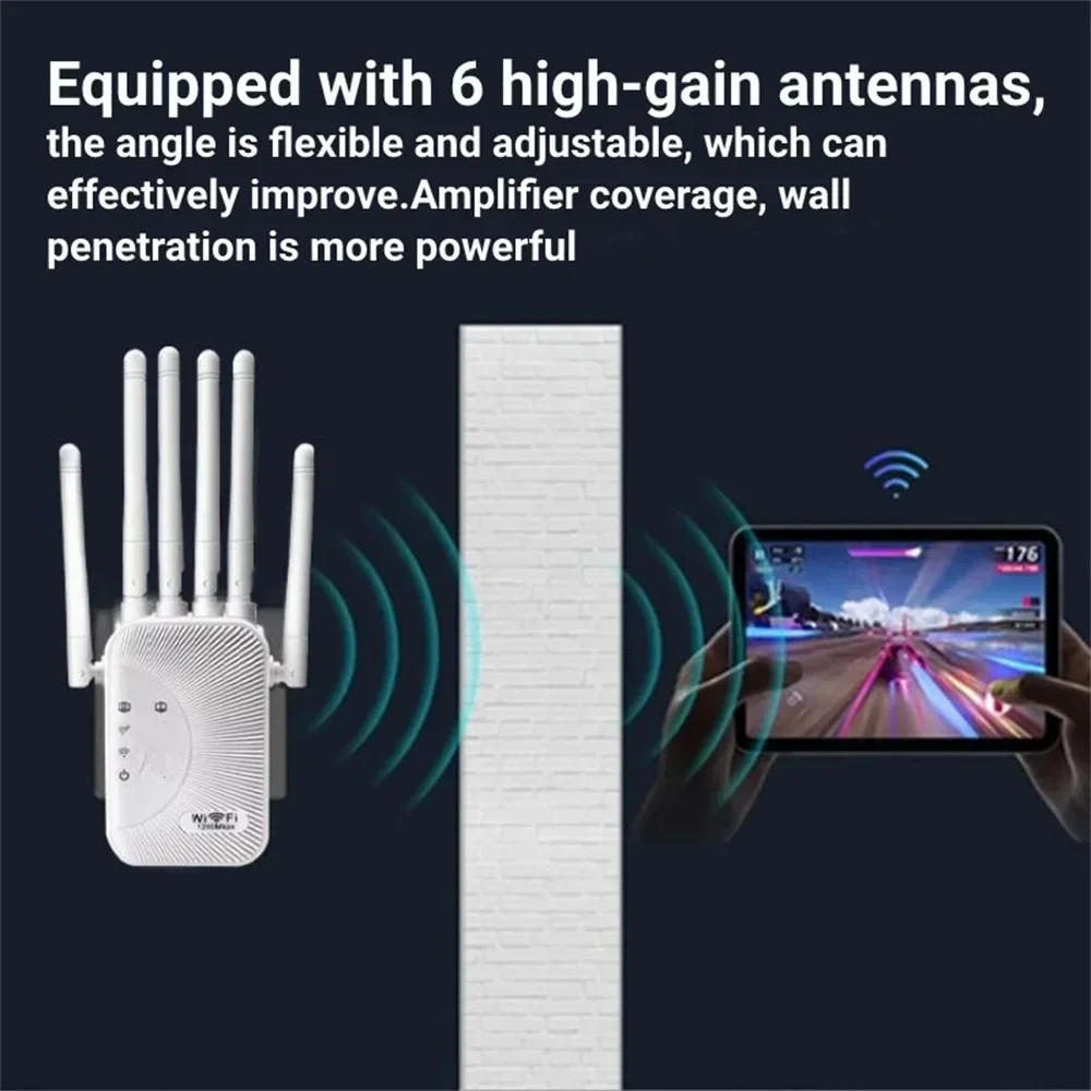 2.4g/5 wzmacniacze sygnału wi-fi 1200 mb/s, wzmacniacz sygnału wi-fi, wzmacniacz sygnału bezprzewodowego, router o dużym zasięgu, wzmacniacz sygnału do domu