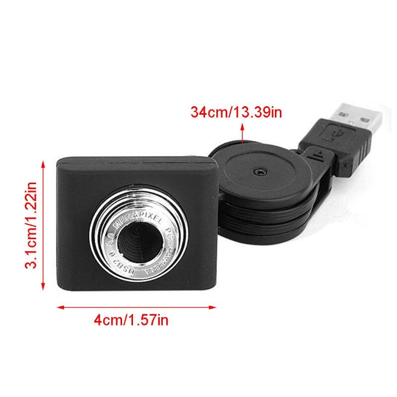 USB Webcam Manual Focus Built-in Microphone Drive-free Computer Peripheral Web Camera Home Portable Laptop Desktop Cam
