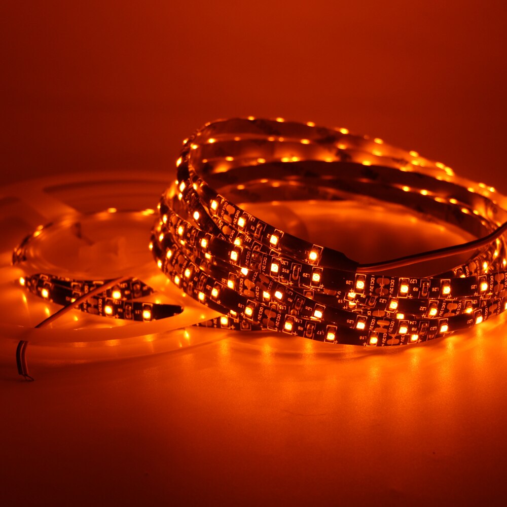 1 m 5 m led strip licht 600nm True Oranje geen Amber Geel waterdichte 3528 SMD 60 leds/m 120 leds/m kerst string tape lamp DC 12 v