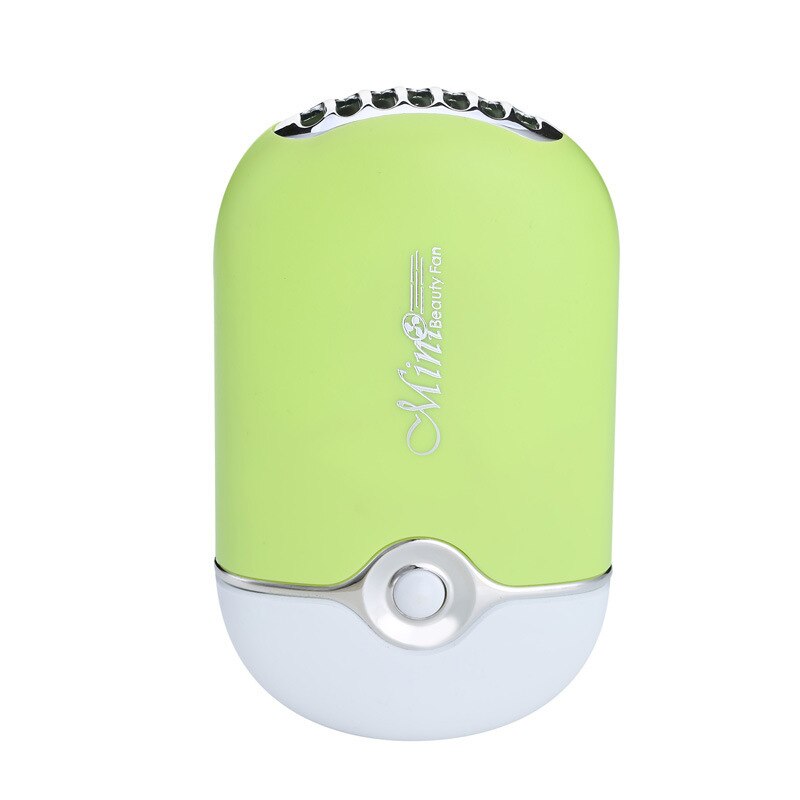 mini draagbare hand gehouden airconditioner bevochtiging bureau koeler koelventilator: Light Green