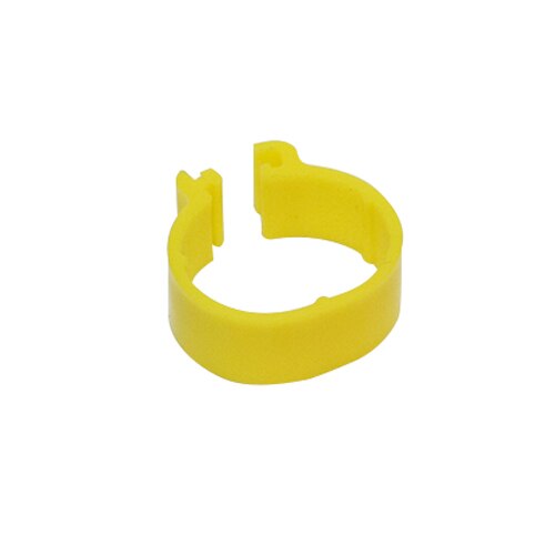 7 Kleuren Kip Voet Ring Binnendiameter 1.6Cm Plastic Gesp Soort Clip Ringen Kip Eend Gans Vogels Voeden Benodigdheden 210 Pcs: YELLOW
