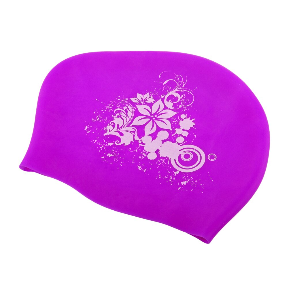 Elastic Silicone Long Hair Swimming Swimming Pool Hat for Swimmers with Long Thick Curly Hair for Women Girls Men