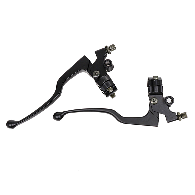 Levier d'embrayage de guidon en alliage d'aluminium noir, pour Pit Dirt Bike Pitbike moto ATV, câble de levier de frein et d'embrayage, soutien-gorge avant