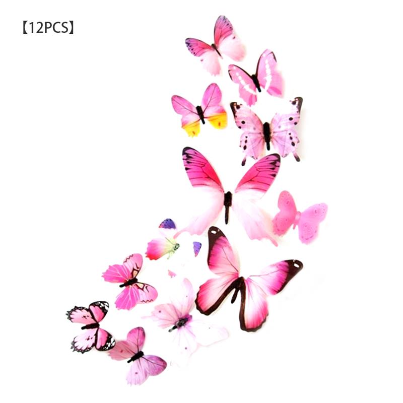 12pcs Wall Stickers PVC Simulation Insect Wall Decals Waterproof Wallpapers for Home Decoration: 1