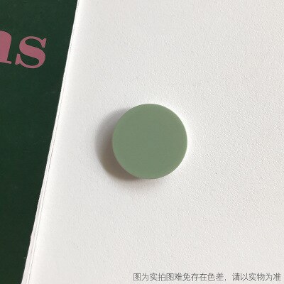 Universal Solid Color Round Airbag Bracket Expanding Stand Grip Mobile Phone Finger Holder For iPhone Samsung Huawei Support: Light-green