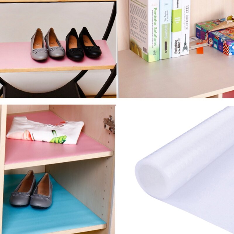 Cubierta de estante reutilizable, forro para cajón, alfombrilla para armario, a prueba de humedad, impermeable, antideslizante, para nevera, mesa de cocina, almohadilla de papel