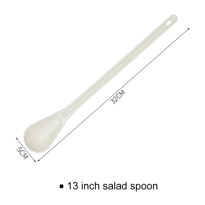 Multi-function Salad Stirring Spoon Long Handle Ice Cream Dessert Spoons Eco-Friendly PP Jam Stirring Spoon Kitchen Tableware: A3