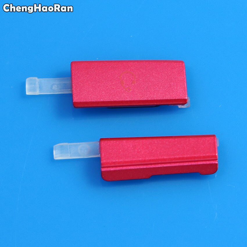 Enchufe de polvo del puerto de carga USB ChengHaoRan + tarjetas Micro SD y Sim cubierta de la ranura del puerto Jack para Sony Xperia V S LT25i LT25 LT26 LT26i: LT25i--Red