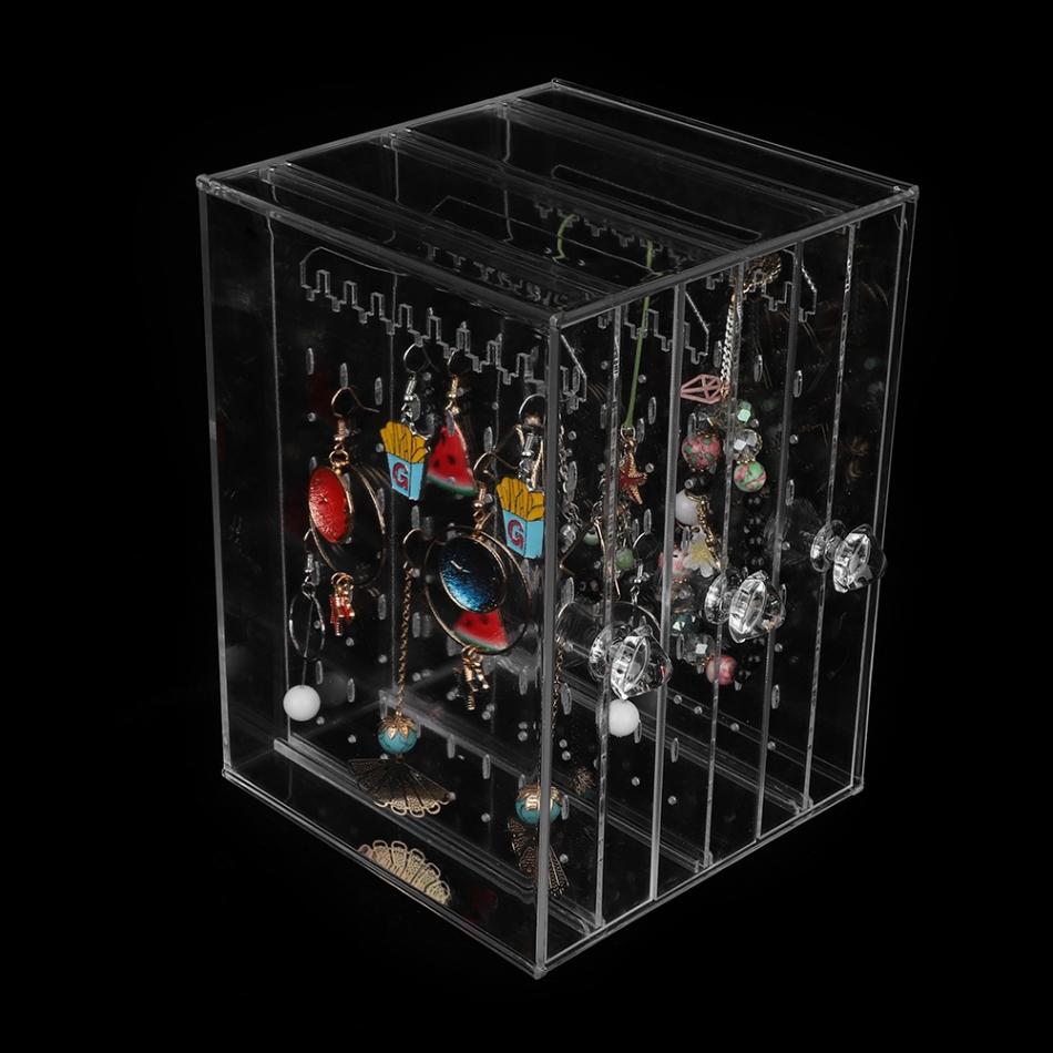 Espositore per gioielli, sostiene orecchini, porta orecchini, organizer per gioielli trasparente, espositore per orecchini