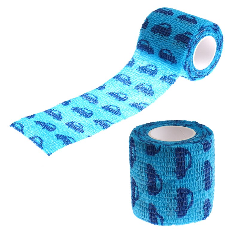 Vendaje elástico autoadhesivo de dibujos animados, cinta no tejida para primeros auxilios, gasa médica, 4,5 m, 1 ud.: blue