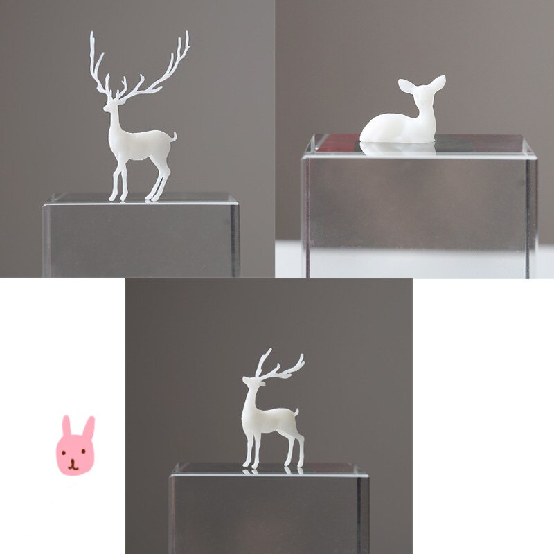 3 sztuk 3D trójwymiarowy las mikro krajobraz wypełniacz akcesoria przezroczysta żywica epoksydowa klej DIY wypełniacz dekoracje ełk deer tryb