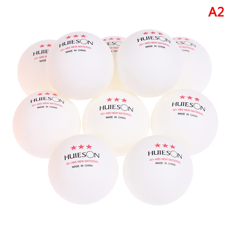 10pcs Material Table Tennis Ball 40+mm Diameter 2.8g 3 Star ABS Plastic Ping Pong Balls for Table Tennis Training: A2