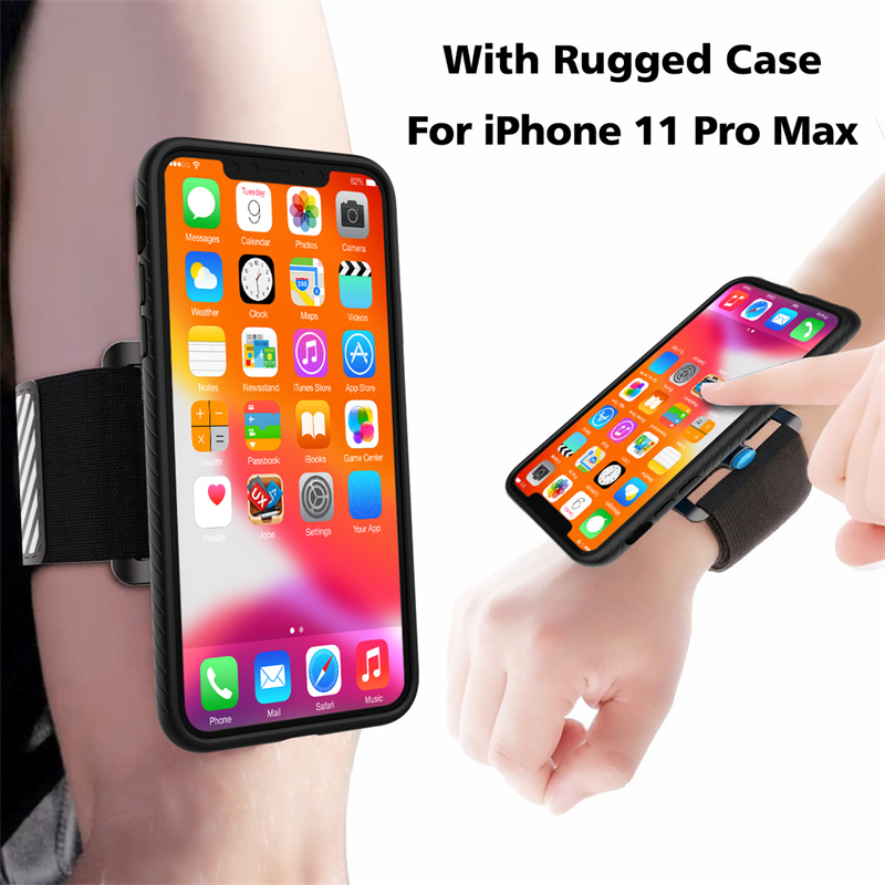 SOKUSIN Sport Runing Armbinde Armbinde Telefon Halfter Halterung Mit Stoßfest fallen Arme Band Stehen Für iPhone X XS 13 12 11 Profi Max: Pro iPhone11Profi Max