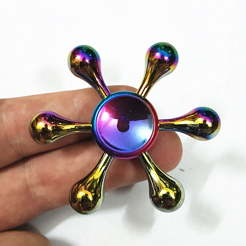 076 Fidget Spinner Metal Rainbow Dragon Hand Finger Spinners Autism ADHD Focus Anxiety Relief Stress